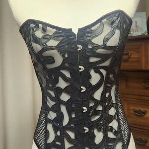 Black Lace Corset Top